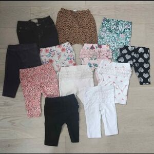 Baby Girl 0-3 Month Leggings Pants Bundle
